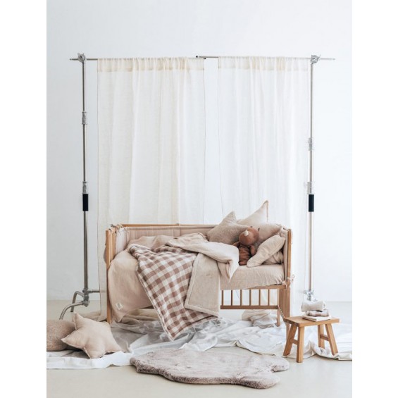 Manta polar L Vichy Caramel