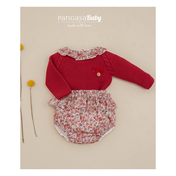 Conjunto braguita flores