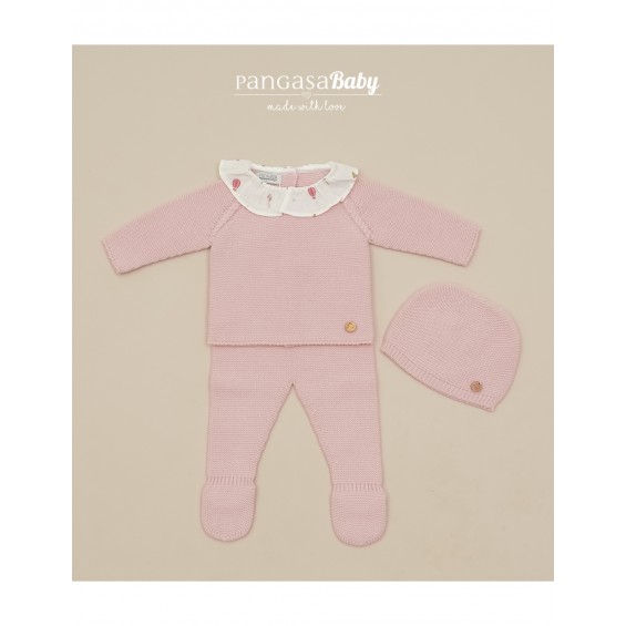 Conjunto 3 piezas recien rosa