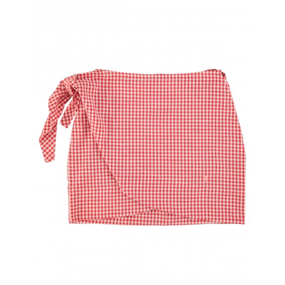 Mini vichy rojo nudo