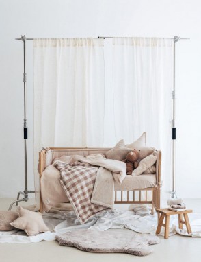 Manta polar L Vichy Caramel