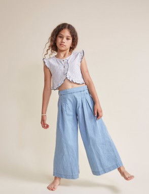 Pantalon ancho vaquero