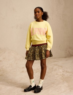 Hyacint. Falda leopardo