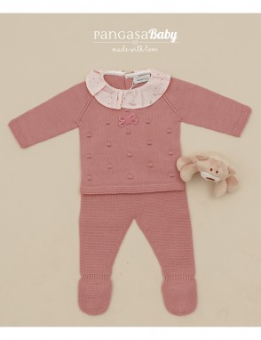 Conjunto polaina florecitas