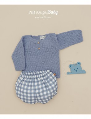 Conjunto vichy azul