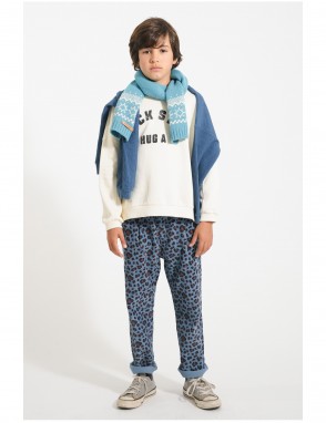Pantalon pana print