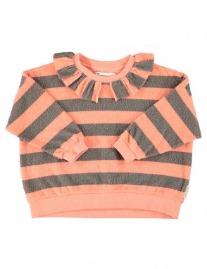 Sudadera rayas volante