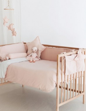 Set edredon y almohada Nude Powder