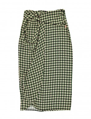 Falda larga nudo flores